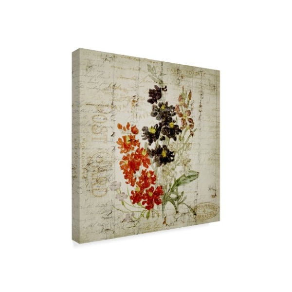 Marcee Duggar 'Flower Print Grunge 2' Canvas Art,14x14